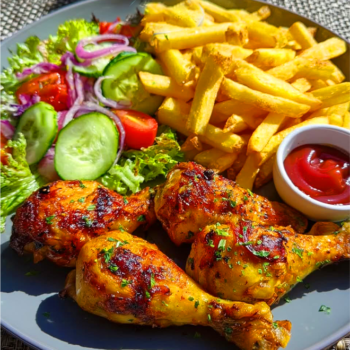 drumsticks-med-fries-food-king-punjabi-masala-grill-pizza-spanga
