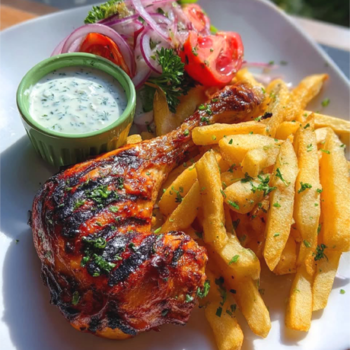 tandoori-chicken-1/4 -med-fries-food-king-punjabi-masala-grill-pizza-spanga